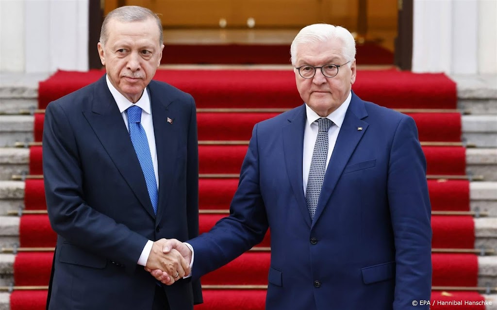 Erdogan en Duitse president spreken over oorlog Israël en Hamas
