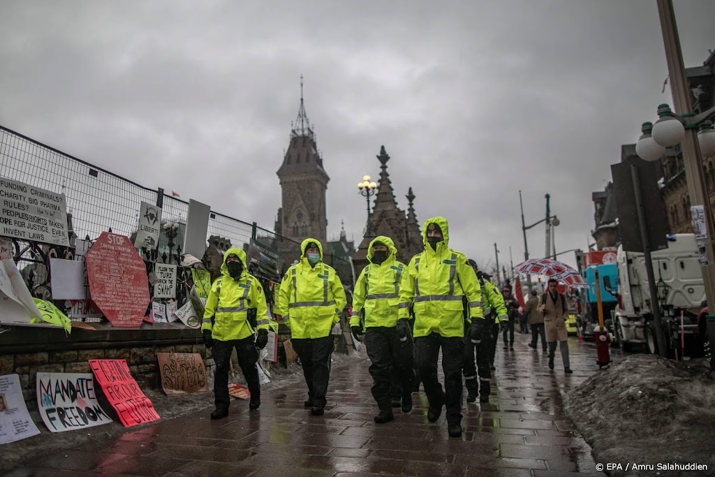 Betogers botsen met agenten voor Canadees parlement