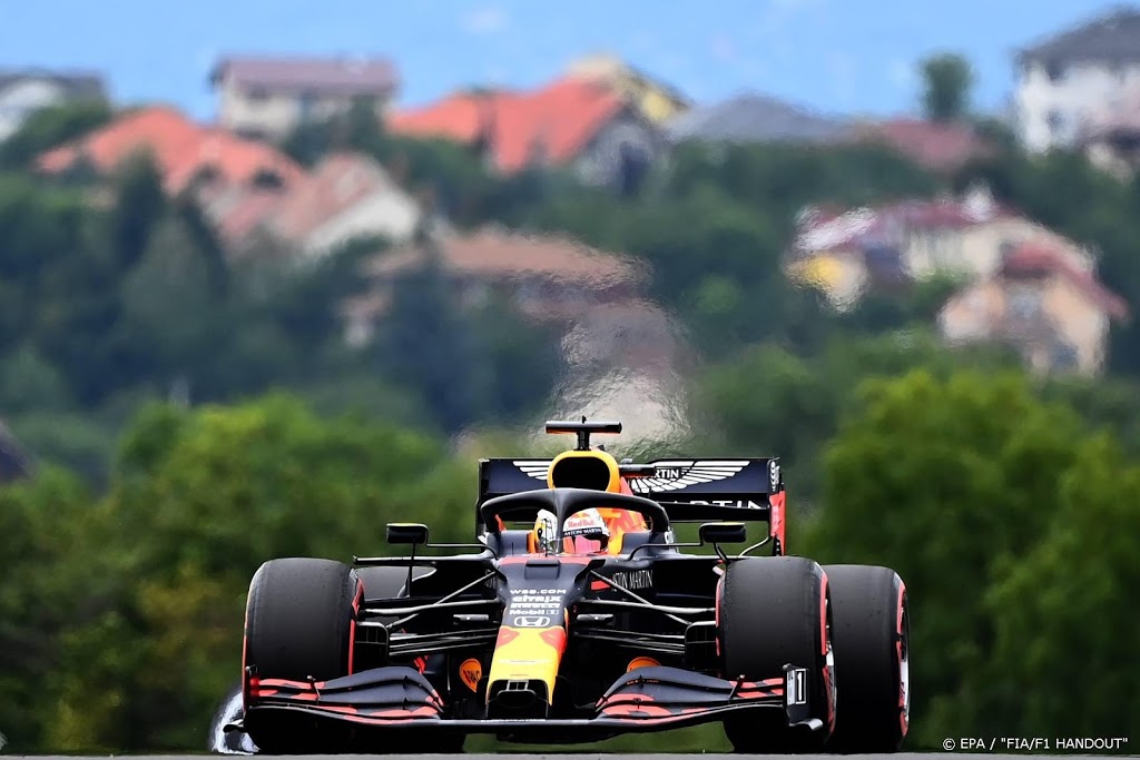 Verstappen zesde in derde vrije training