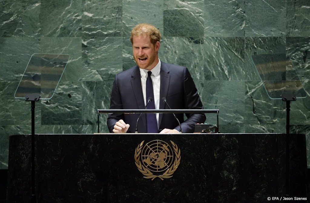 Prins Harry speecht bij VN over band tussen moeder en Mandela