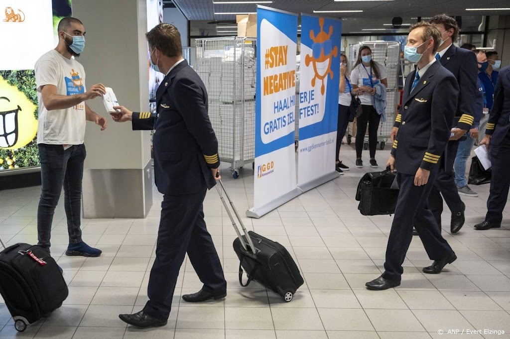 Ook in september gratis zelftest voor reizigers op luchthaven