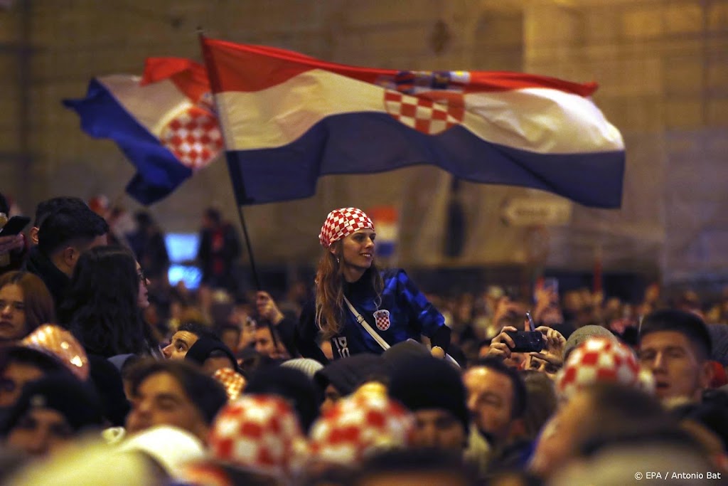 Kroatische voetballers feestelijk onthaald in Zagreb na WK-brons