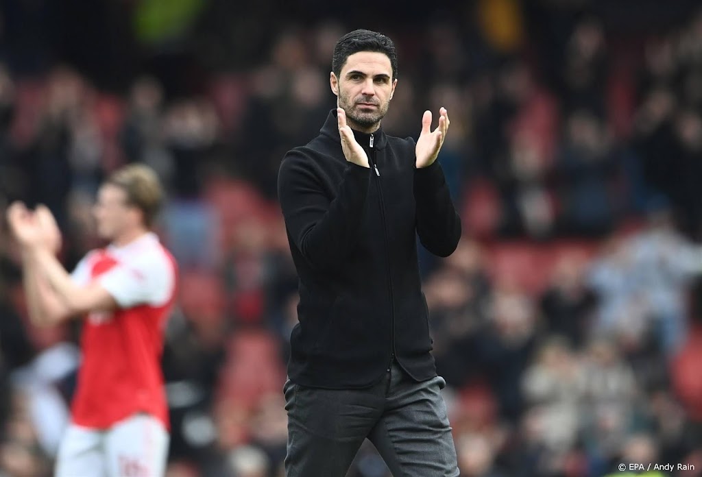 Arsenal-coach Arteta houdt ondanks achterstand hoop op titel