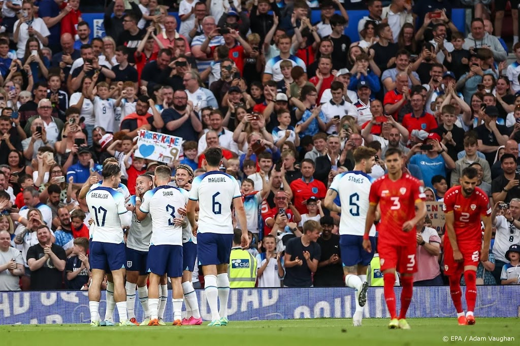 Engeland haalt uit tegen Noord-Macedonië