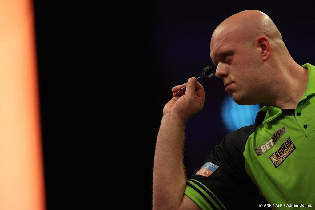 Van Gerwen na stroeve start naar halve finales World Matchplay