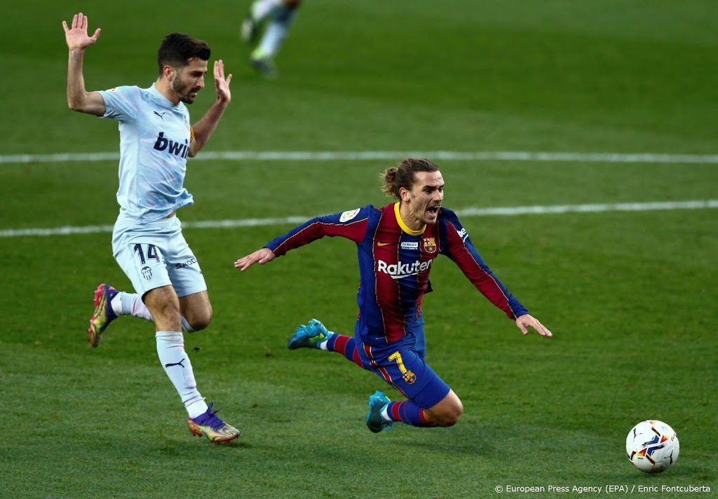 Barcelona blijft steken op gelijkspel tegen Valencia