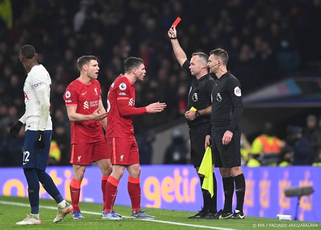 Liverpool raakt achterop bij ManCity na gelijkspel bij Tottenham