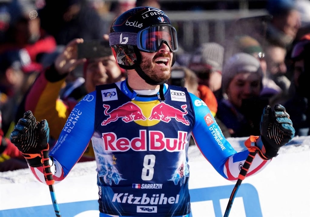 Franse skiër Sarrazin wint ook tweede afdaling in Kitzbühel