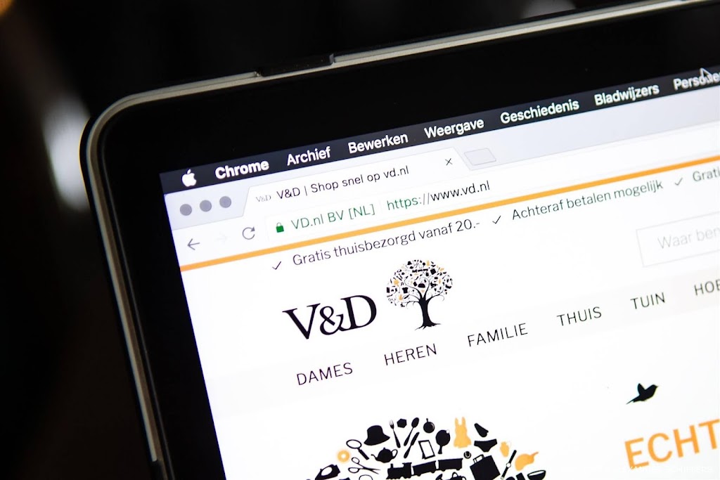 Webshop V&D in financiële nood, werkt aan akkoord met schuldeisers