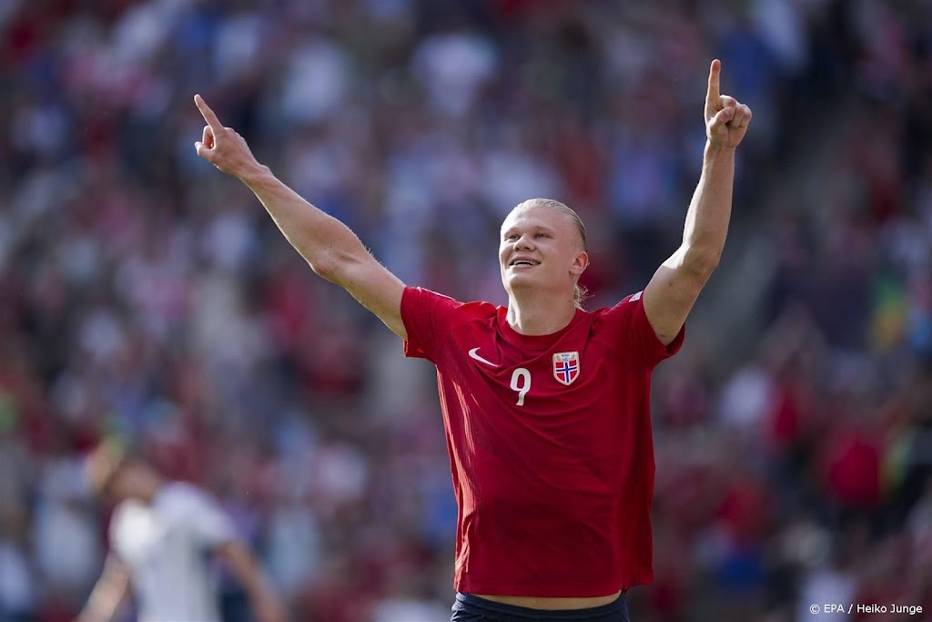 Haaland scoort ook voor winnend Noorwegen