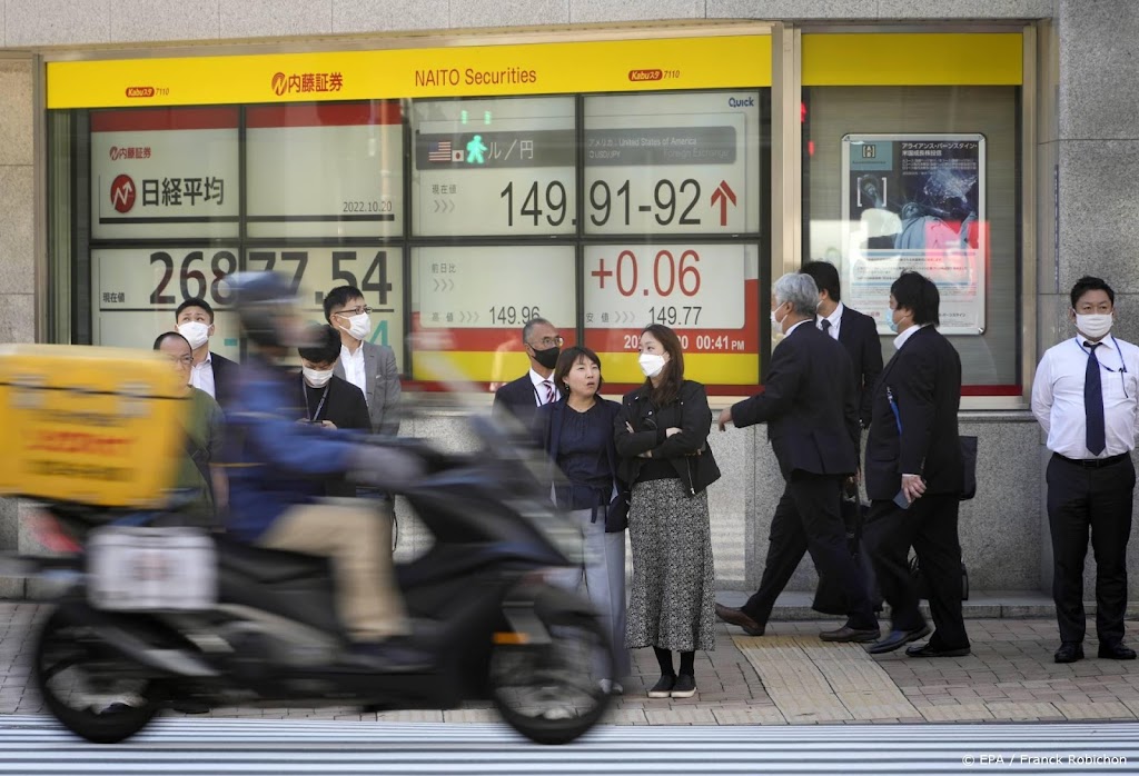 Japanse yen daalt verder, stond sinds 1990 niet zo laag