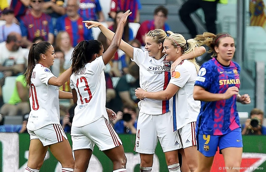 Voetbalsters Lyon verslaan Barcelona in finale Champions League