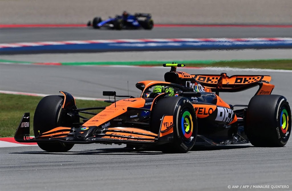 Alleen Norris sneller dan Verstappen in vrije training GP Spanje