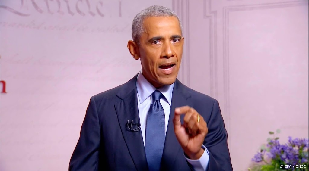 Oud-president Obama voert campagne voor Biden-Harris