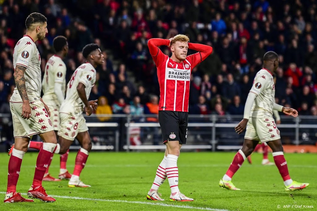 PSV in Europa League in slotfase onderuit tegen AS Monaco