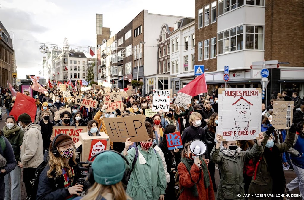 Woonprotest in Utrecht rustig verlopen