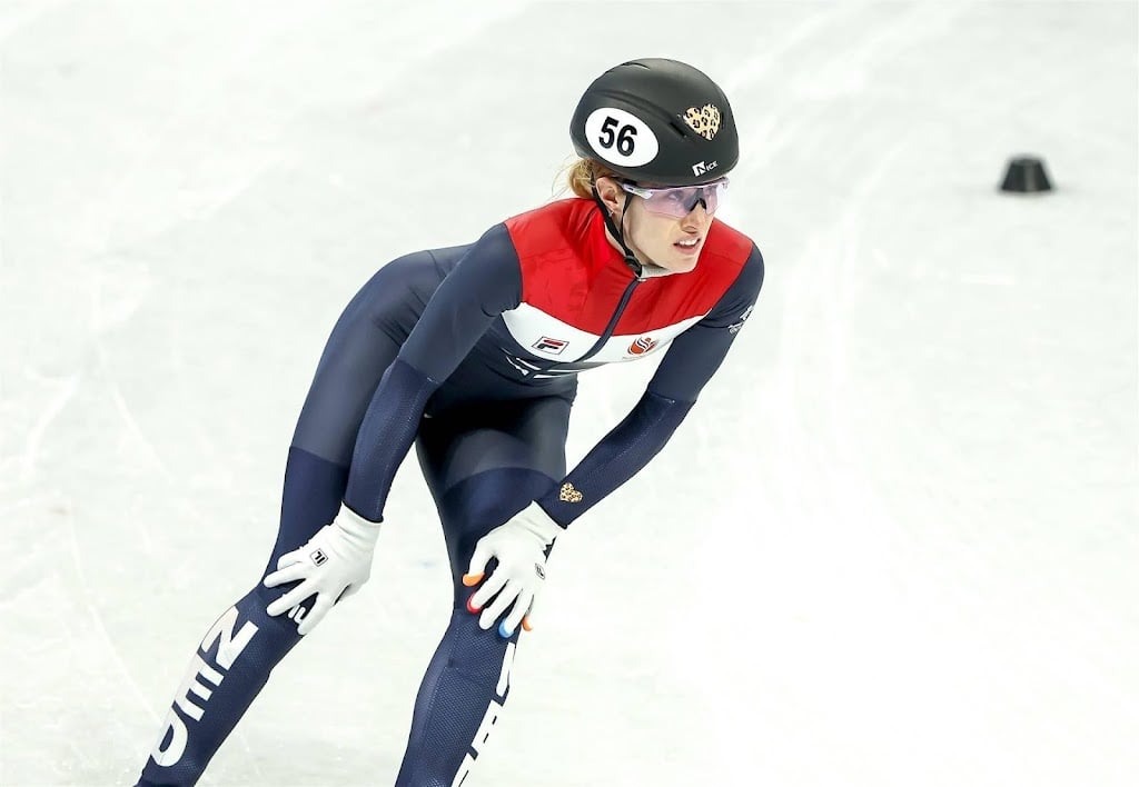 Shorttrackster De Vries stopt na dit seizoen