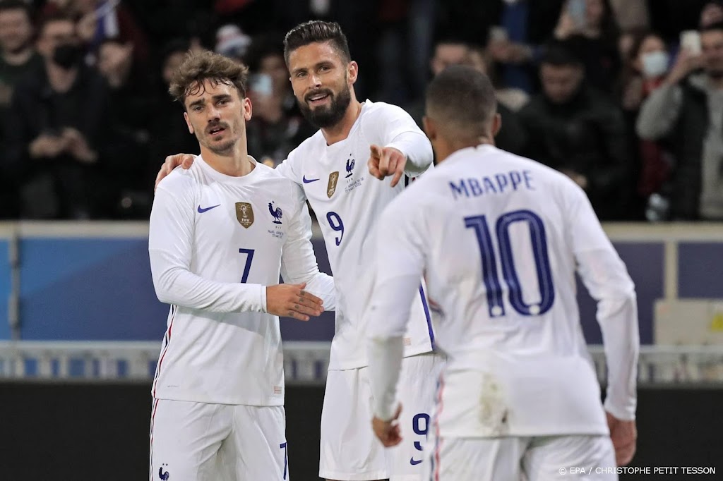 Frankrijk met Mbappé, Griezmann en Giroud in de aanval