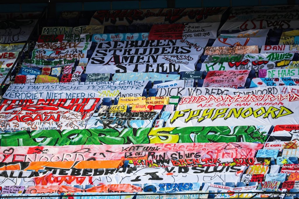 Feyenoord-fans moeten spandoeken verwijderen voor bekerfinale