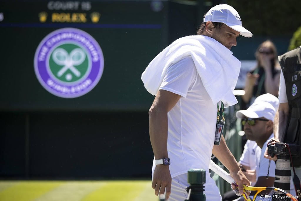 Nadal went in demonstratiepartijen aan grastennis