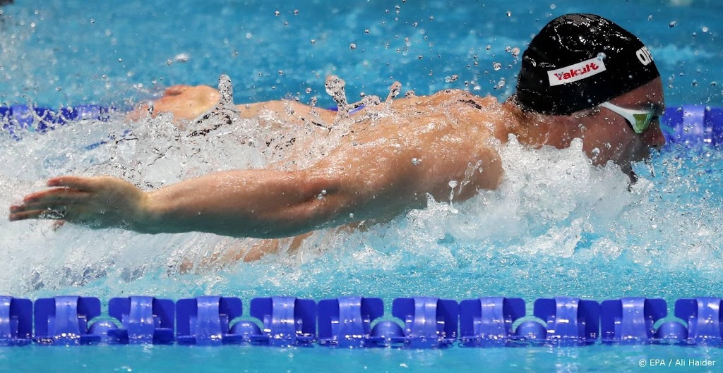 Korstanje zwemt Nederlands record maar mist WK-finale