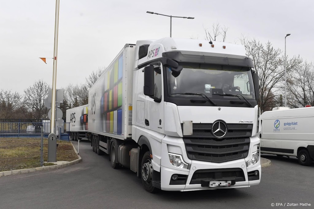 Minder transport over de weg door crisis