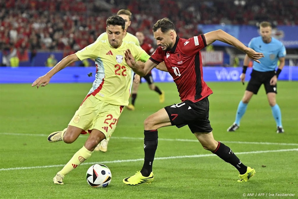 Spanje wint ook met reserves van Albanië