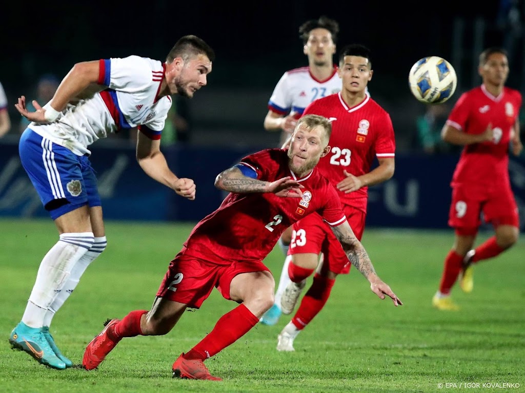 Rusland verslaat Kirgizië in eerste voetbalduel na invasie