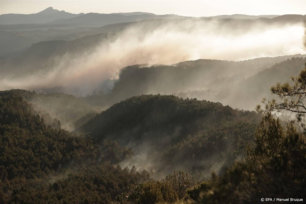 Bosbrand in oosten Spanje nog niet onder controle