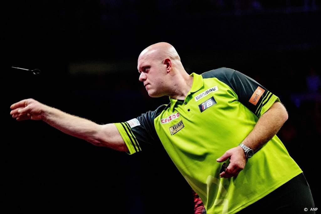 Darter Van Gerwen snel klaar op laatste speelronde Premier League