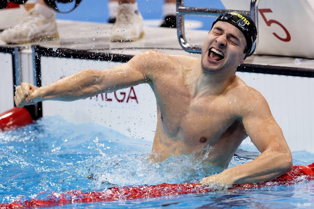 Zwemmer Kamminga dolgelukkig dat hij in eerste finale zilver pakt