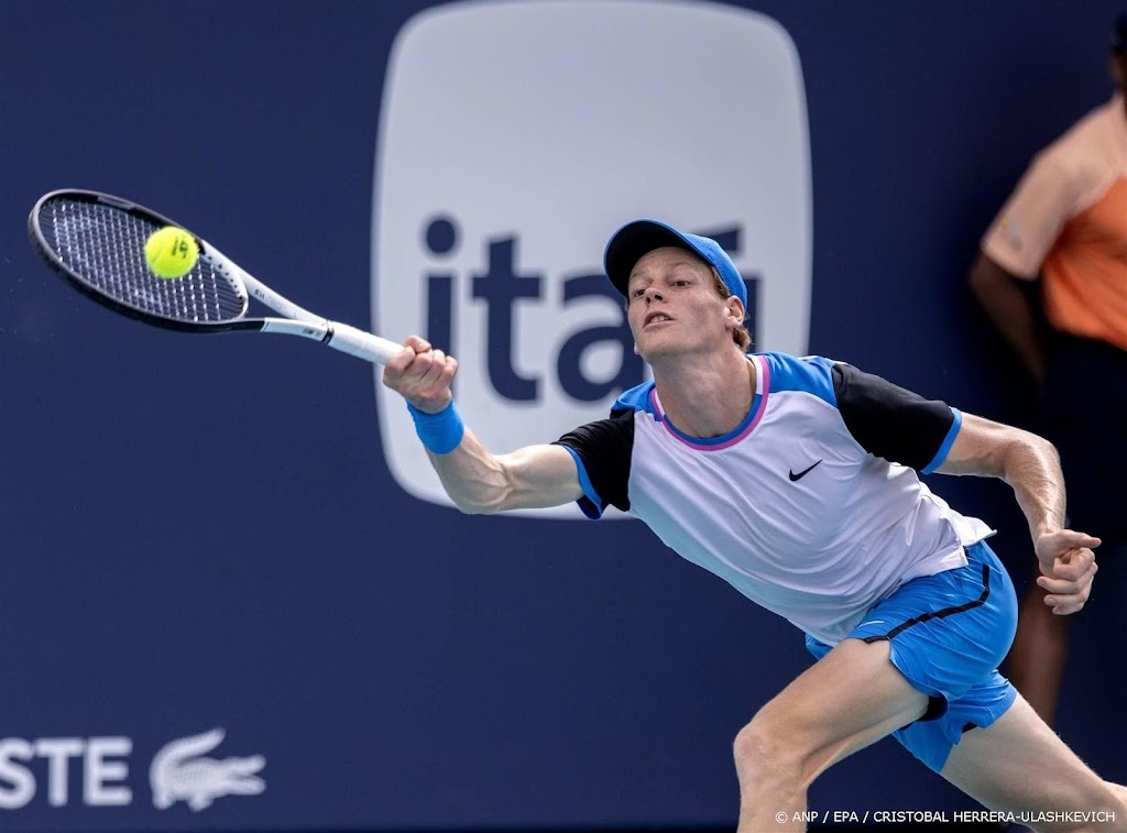 Tennisser Sinner meldt zich als eerste in halve finales Miami