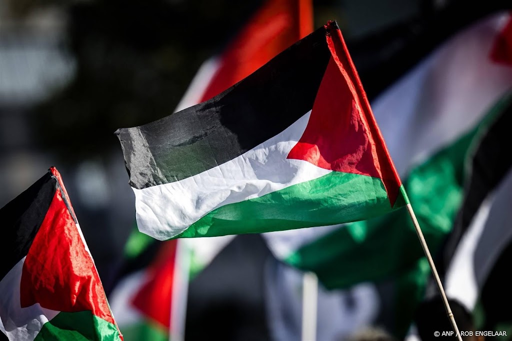 Pro-Palestijnse activisten blokkeren weg in Amsterdam