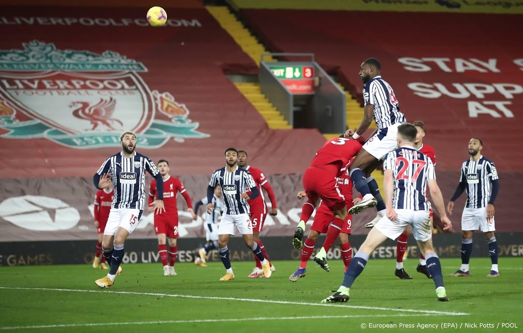 Koploper Liverpool verspeelt punten tegen West Bromwich Albion