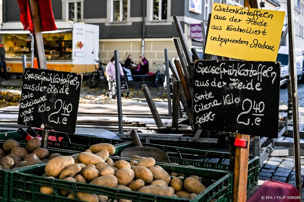 Duitse verkoop biologische levensmiddelen voor eerst gedaald
