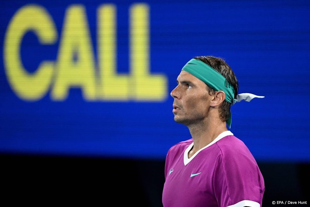 Tennisser Nadal voor de zesde keer naar finale Australian Open