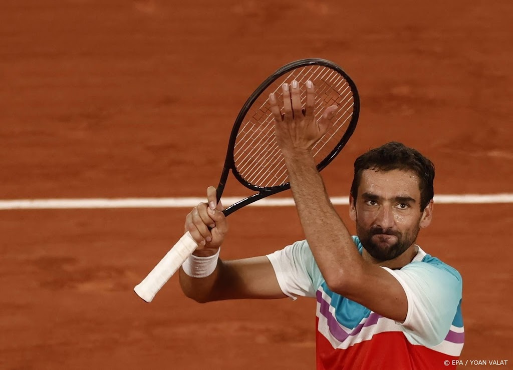 Medvedev op Roland Garros in drie sets kansloos tegen Cilic