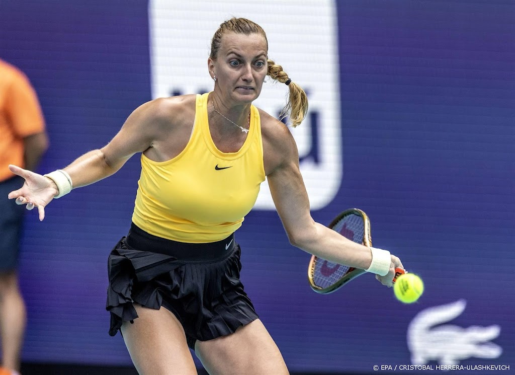 Tennisster Kvitova naar finale van toernooi in Miami