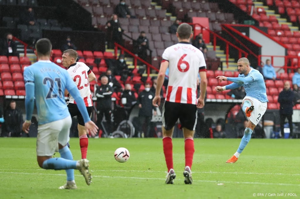 Walker schiet Manchester City langs Sheffield United