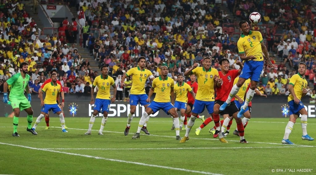 Brazilië verslaat Zuid-Korea in oefenduel