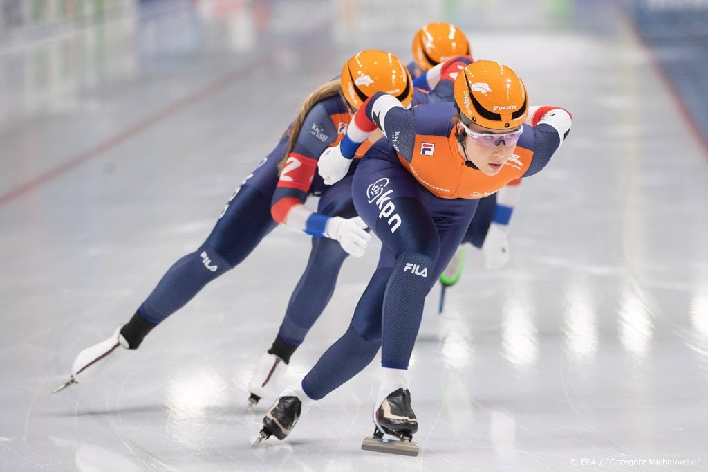 Zilver voor schaatssters op ploegachtervolging