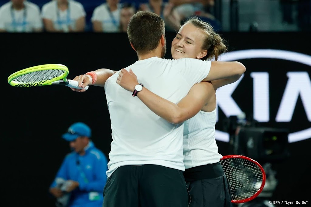 Tennisdubbel Krejcikova en Mektic wint Australian Open