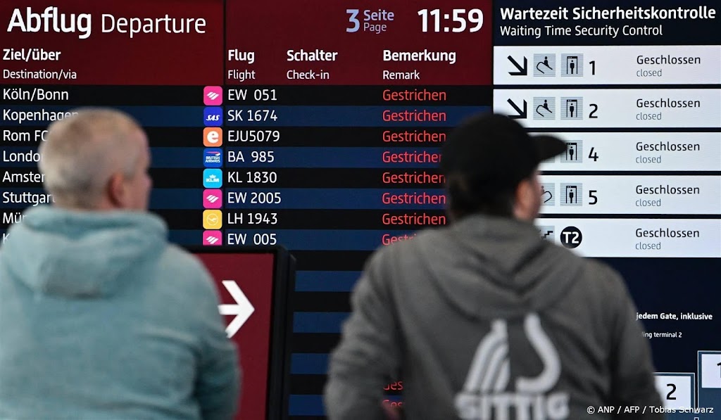Massale staking legt groot deel Duitse luchtvaart plat