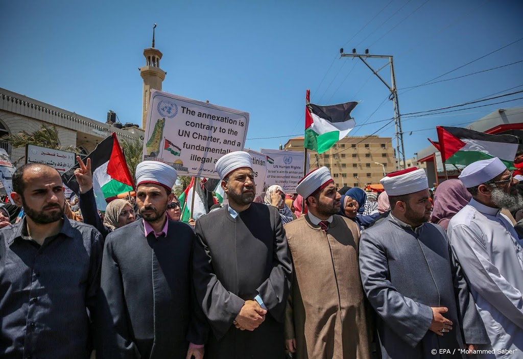 Duizenden Palestijnen demonstreren tegen annexatie
