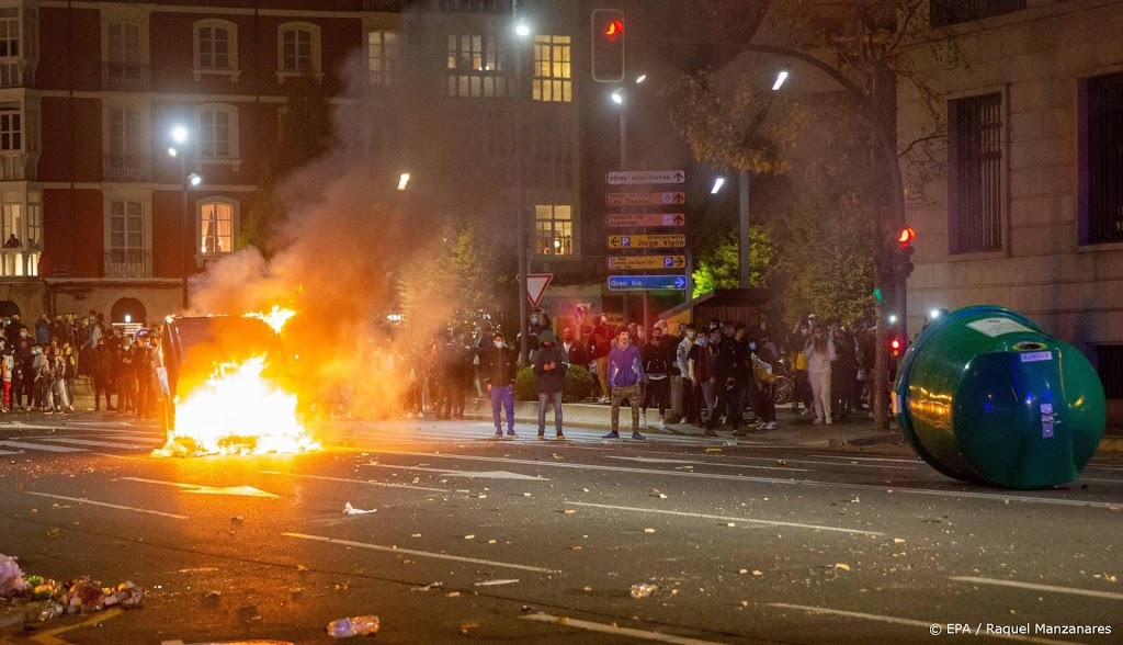 Opnieuw gewelddadige protesten in Spanje tegen coronamaatregelen