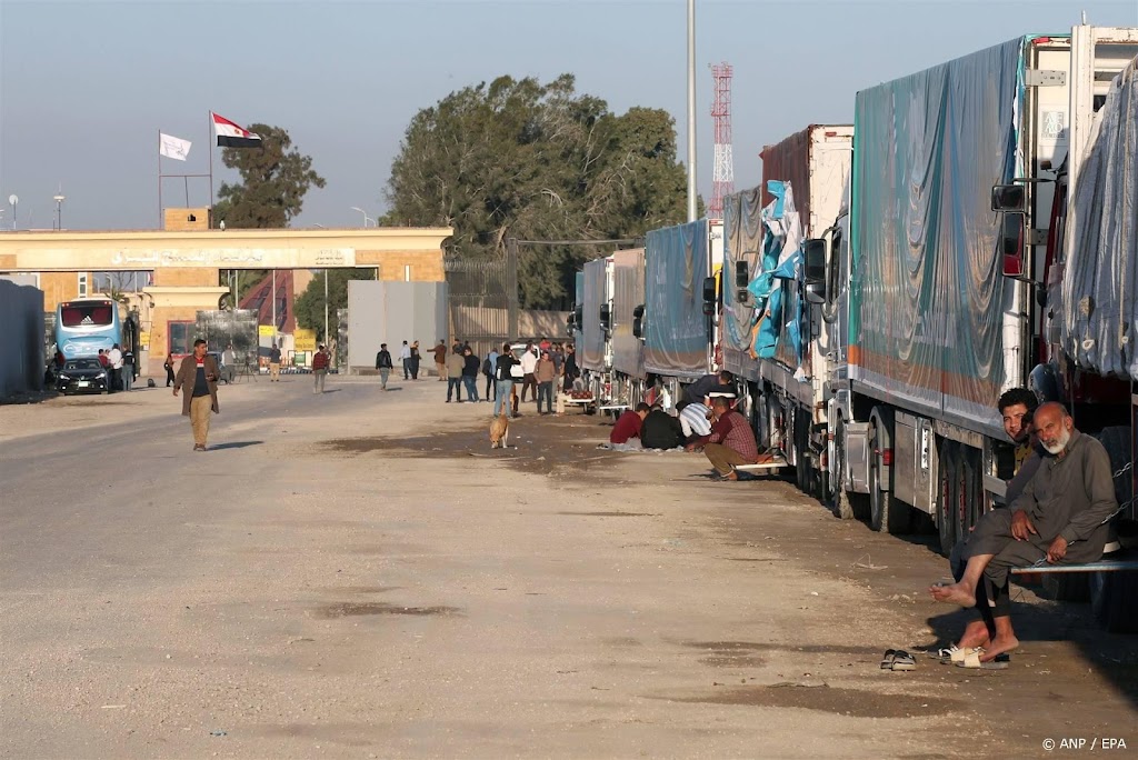 Trucks met hulpgoederen kunnen niet meer over grens Gazastrook