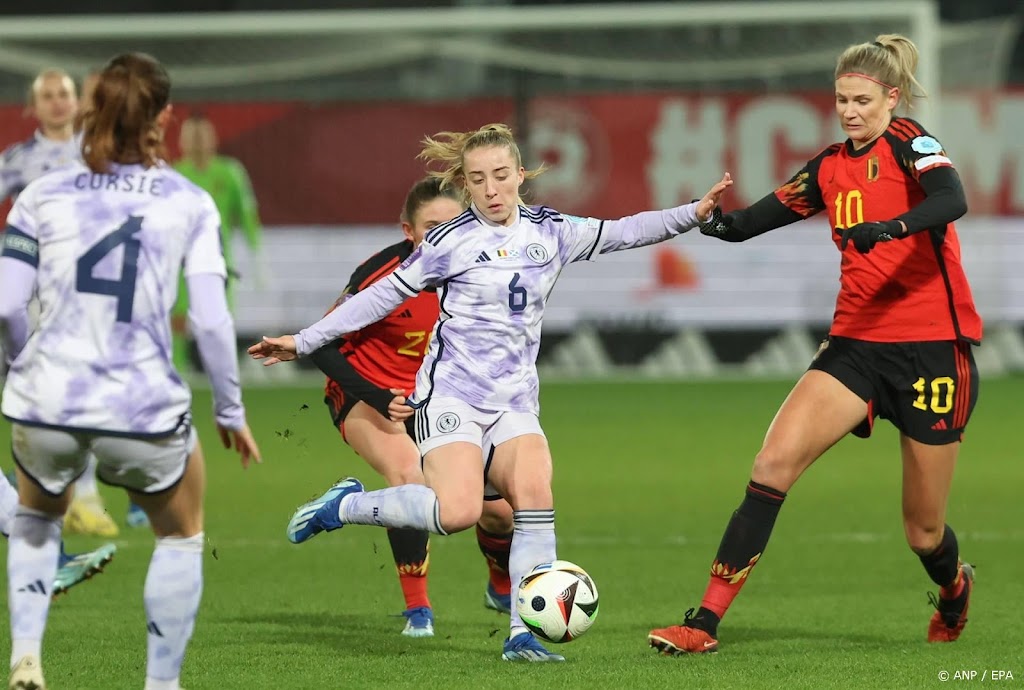 Belgische voetbalsters spelen gelijk tegen Schotland