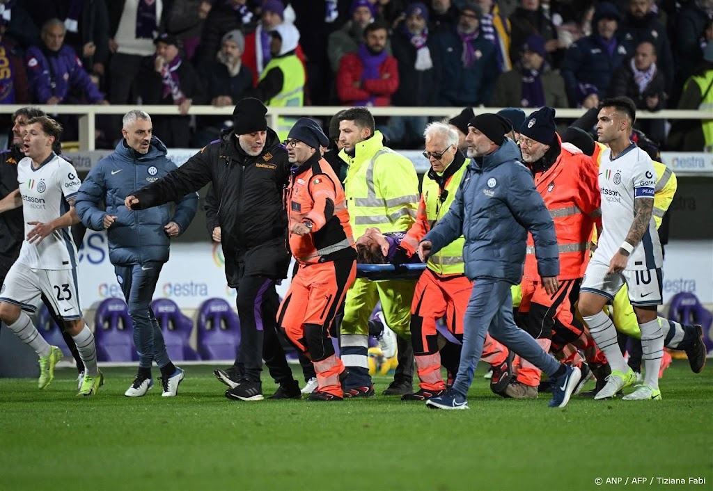 Duel Fiorentina - Inter gestaakt na ineenstorten Bove