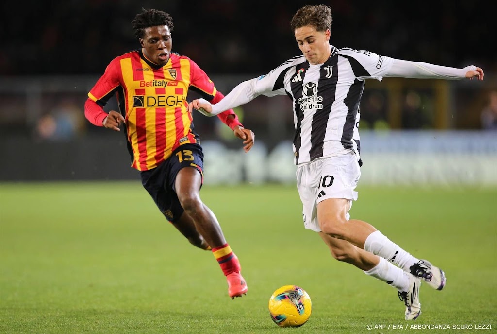 Juventus verspeelt punten door late treffer Lecce