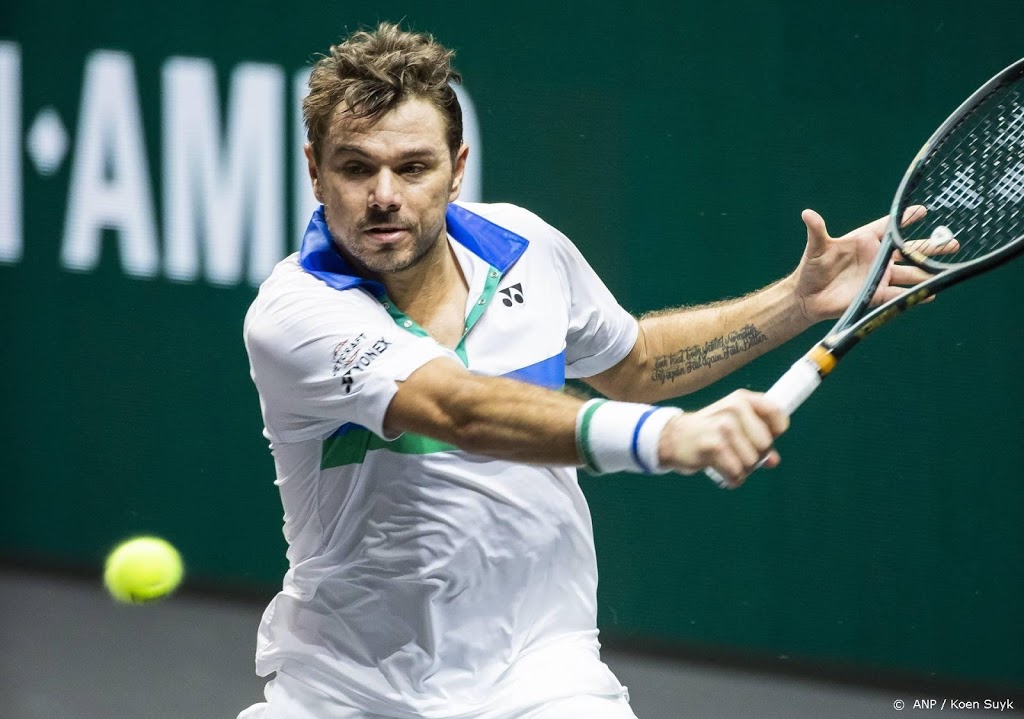 Oud-winnaar Wawrinka al uitgeschakeld op tennistoernooi Rotterdam